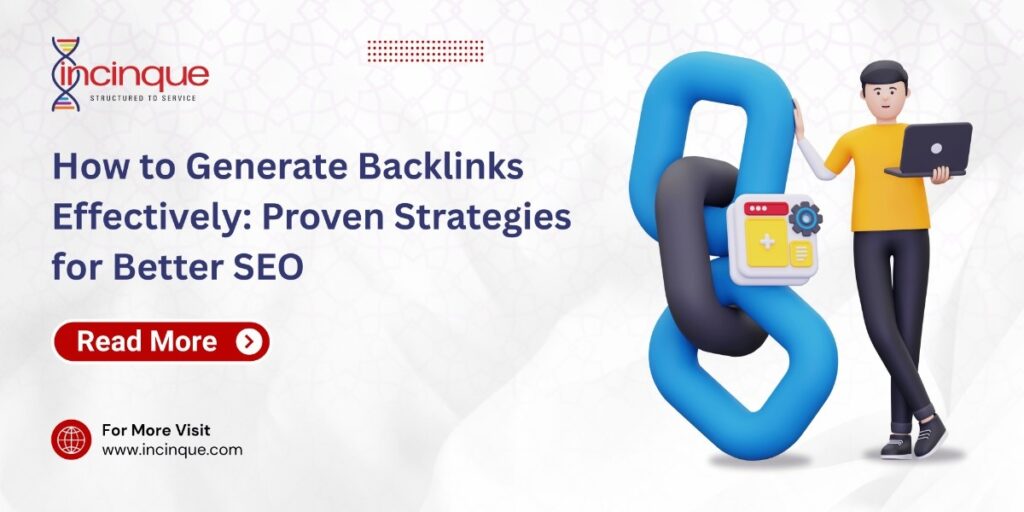 A 3D illustration of a person holding a laptop and leaning against a large interlocking chain icon, representing the importance of building backlinks for SEO authority.